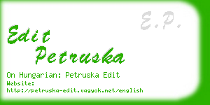 edit petruska business card